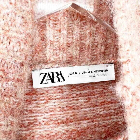 NEW ZARA Wool Blend Spacedye Turtleneck Sweater M/L - Picture 5 of 6